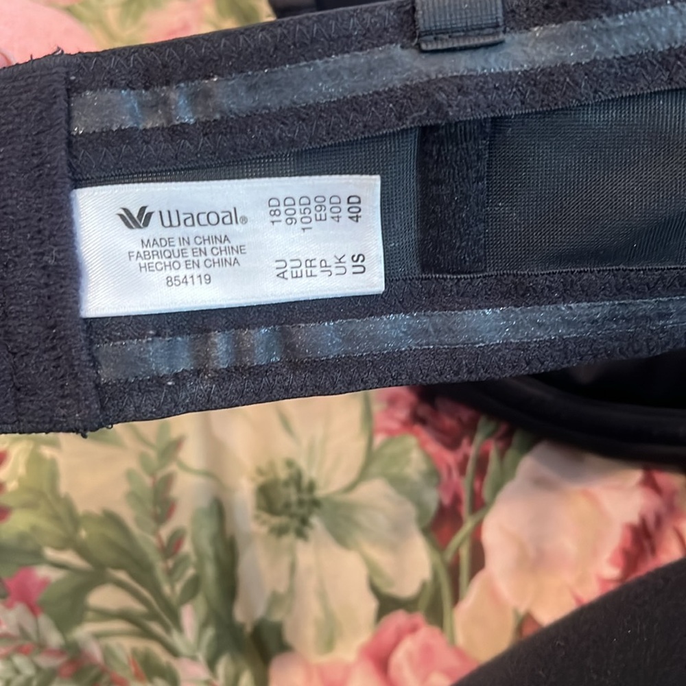 Wacoal strapless Bra 40D EUC black Red Carpet Strapless Underwire - Picture 3 of 8
